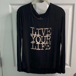 AEO Soft & Sexy T 'Live Your Life' - black